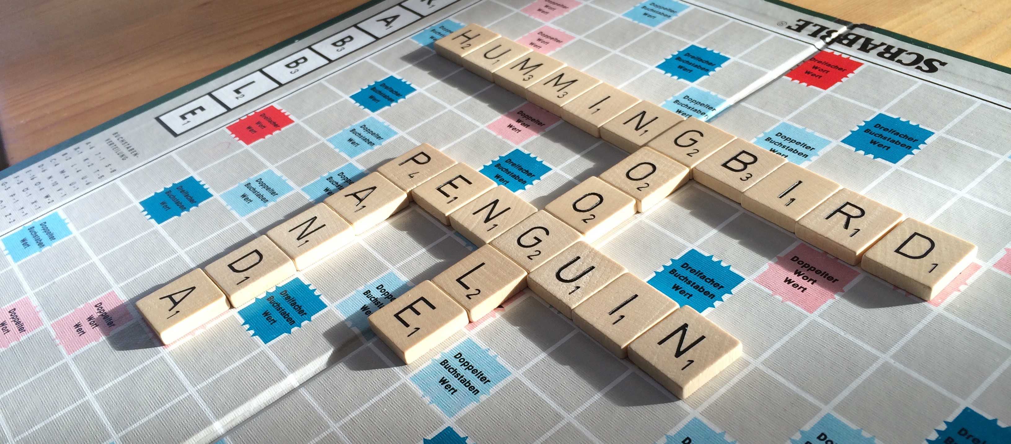 Scrabble: Panda, Penguin, Hummingbird, Google