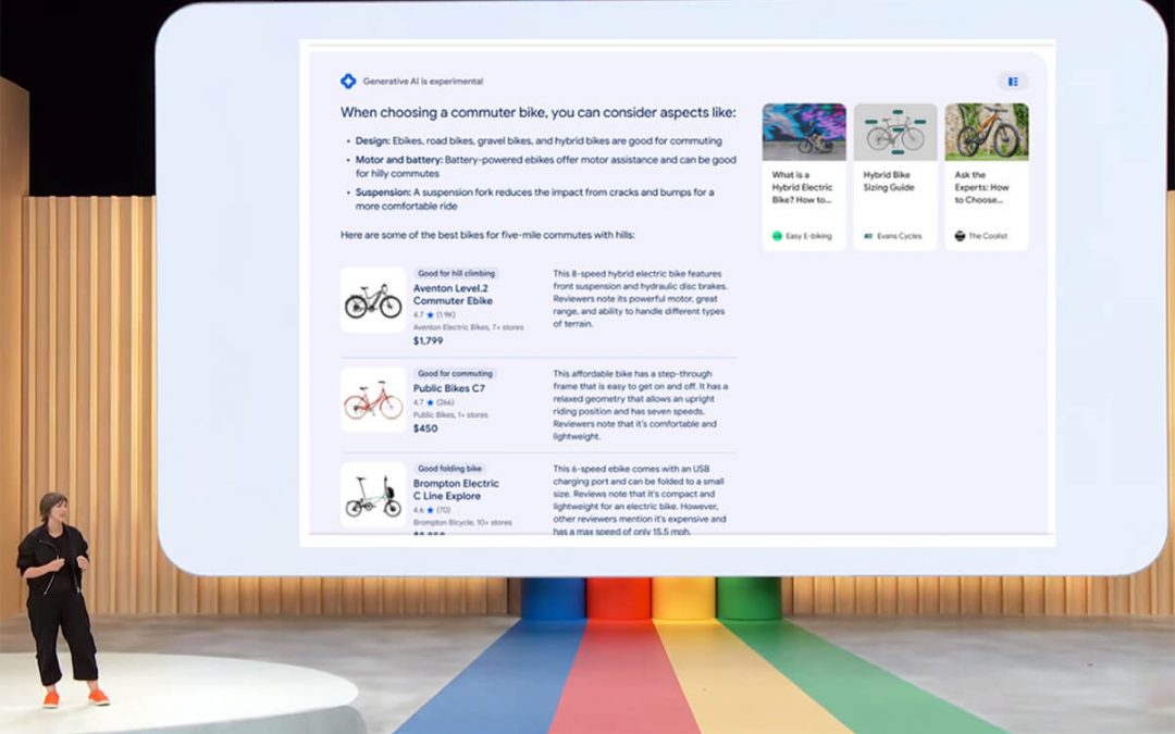 Präsentation Google Search Generative Experience, 2023